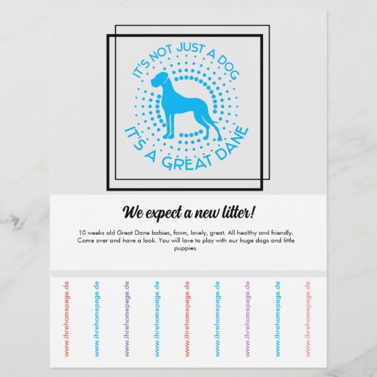 Het is niet zomaar een hond, het is een Great Dane Flyer (Voorkant)