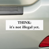 Het is nog niet illegaal. bumpersticker (Op auto)