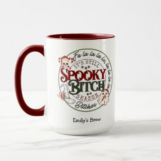 Het is nog steeds griezelig "B" seizoen Kerstmug Mok