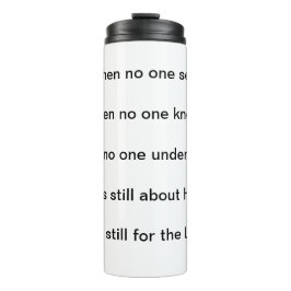 Het is nog steeds voor de Heer Thermosbeker