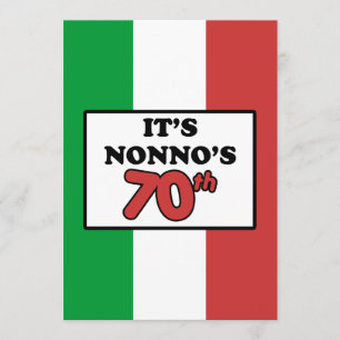 Het is Nonno's 70e verjaardag Italiaanse vlag Invi Kaart