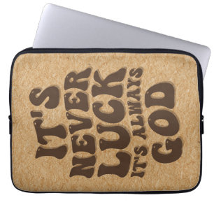 Het is nooit geluk, het is altijd God Laptop Sleeve