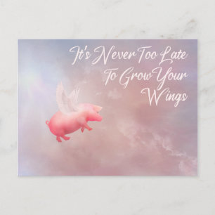 Het is nooit te laat om je spullen te kweken briefkaart