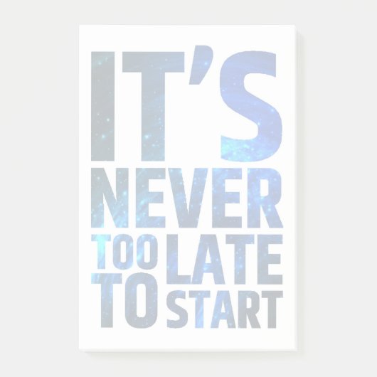 Het is nooit te laat om te beginnen post-it® notes (Voorkant)