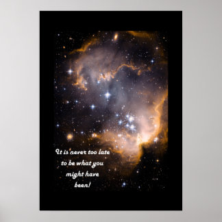 Het is nooit te laat poster