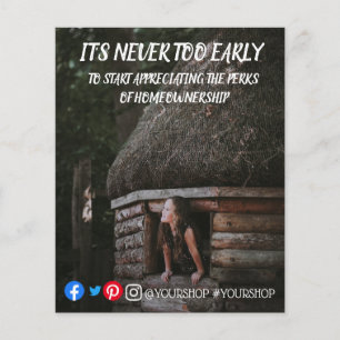 Het is nooit te vroeg onroerend goed marketing ans flyer