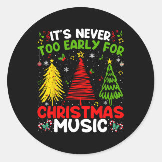 Het is nooit te vroeg voor de kerstboom ronde sticker