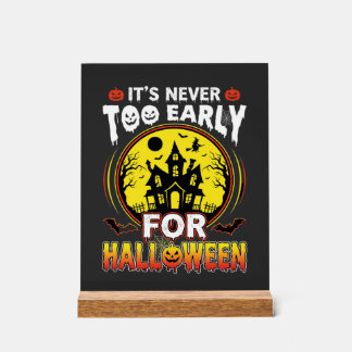 Het is nooit te vroeg voor een Halloween-spookhuis Acryl Bord