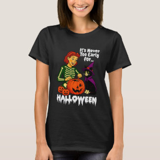 Het is nooit te vroeg voor Halloween Kat Pompoen J T-shirt