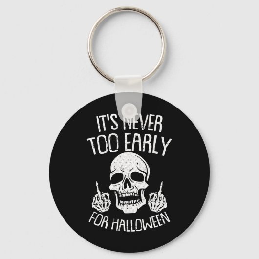 Het is nooit te vroeg voor Halloween Lazy Hallowee Sleutelhanger (Voorkant)