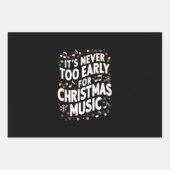Het is nooit te vroeg voor kerstmuzikant inpakpapier vel (Voorkant)