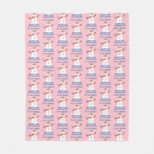 Het is NOw Mystery Detective Snowman Pink Fleece Deken