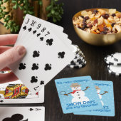 Het is NU Mystery Detective Snowman Blue Pokerkaarten (Insitu)