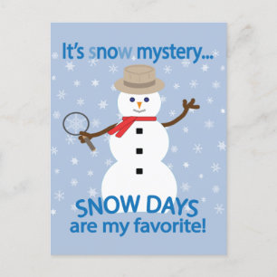 Het is NU Mystery Detective Snowman Briefkaart