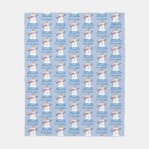 Het is NU Mystery Detective Snowman Fleece Deken