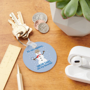 Het is NU Mystery Detective Snowman Sleutelhanger
