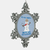 Het is NU Mystery Detective Snowman Tin Sneeuwvlok Ornament (Links)