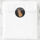 Het is Nut My Fault Funny Peanut Pun Dark BG Ronde Sticker (Tas)