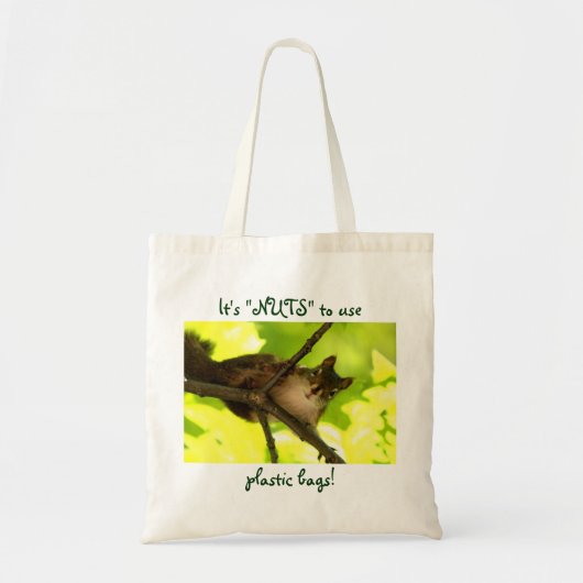 Het is "NUTS" Eekhoorn Canvas tas (Voorkant)