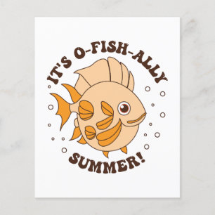 Het is O-vis-ally Zomervis Pun Flyer