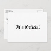 Het is officieel Rustic Gotische Trouwdag Aankondigingskaart (Voorkant / Achterkant)