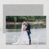 Het is officiële aankondiging van het huwelijk/huw (Voorkant / Achterkant)