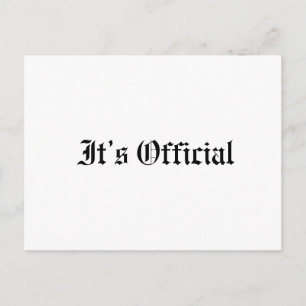 Het is officiële rustieke gotische bruiloft aankondigingskaart