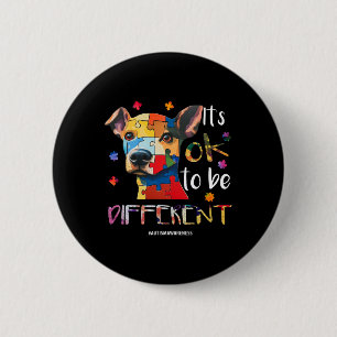 Het is OK om anders te zijn - Autisme Bewustzijn H Ronde Button 5,7 Cm