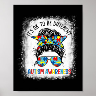Het Is Ok Om Anders Te Zijn Autisme Bewustzijn Rom Poster