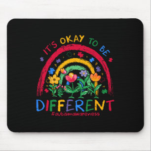 Het is OK om anders te zijn Rainbow Autism Awarene Muismat