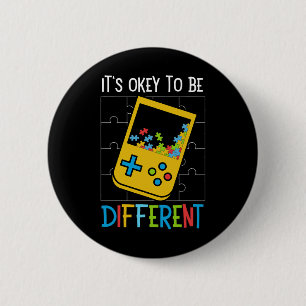 Het Is Ok Om Anders Te Zijn Videogame Controller A Ronde Button 5,7 Cm