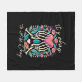 Het is ok om niet ok - skelet handen met hart fleece deken (Voorkant (Horizontaal))