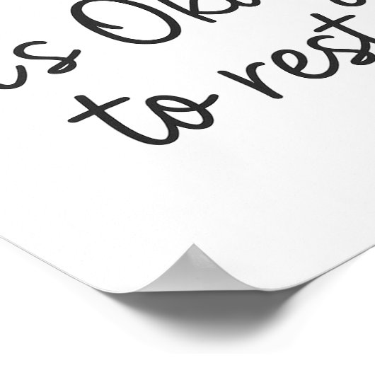 Het is OK om te rusten - Wall Print (Hoek)