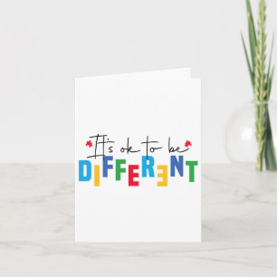 Het is OK om verschillende Autism Awareness Inclus Kaart