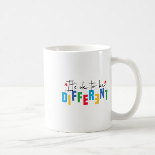 Het is OK om verschillende Autism Awareness Inclus Koffiemok
