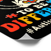 Het is OK om verschillende autisme groovy glimlach Poster (Hoek)