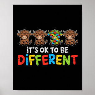 Het is OK om verschillende Koe Heifer Autisme Bewu Poster