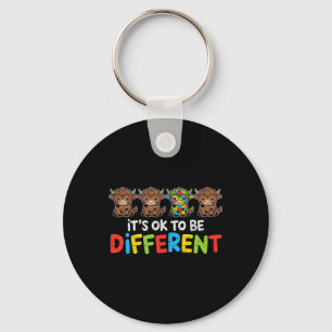 Het is OK om verschillende Koe Heifer Autisme Bewu Sleutelhanger
