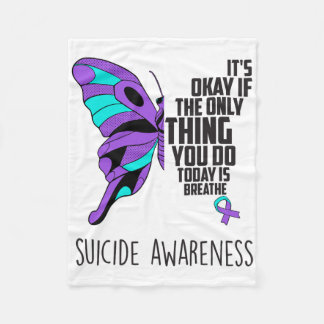 Het is oké als het enige wat je vandaag doet, een  fleece deken