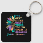 Het is oké als het enige wat je vandaag doet, het  sleutelhanger (Achterkant)