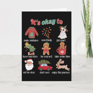 Het Is Oké Met Mentale Gezondheid Kerstmis School  Kaart