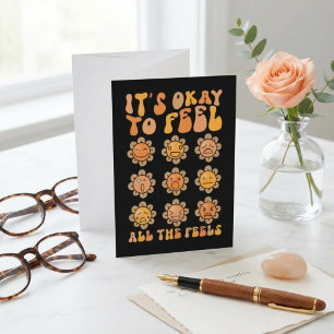 Het Is Oké Om Alle Gevoelens Te Voelen Groovy Emot Briefkaart