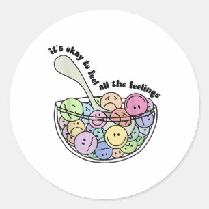 Het is oké om alle gevoelens van geestelijke gezon ronde sticker