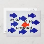Het is oké om anders te zijn! briefkaart (Voorkant / Achterkant)