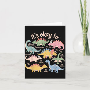 Het is oké om anders te zijn Grappige dinosaurus a Kaart