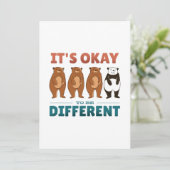 Het is oké om anders te zijn kaart (Staand voorkant)