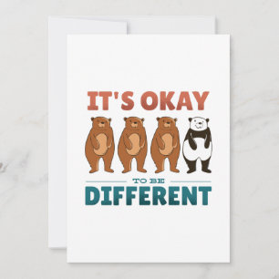 Het is oké om anders te zijn kaart