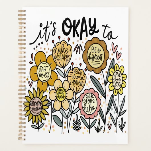 Het Is Oké Om Boho Bloemen Planner Te Gebruiken (Voorkant)