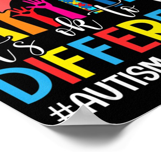 Het is oké om een andere Autism Awareness Leopard  Poster (Hoek)