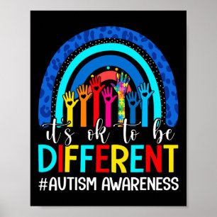 Het is oké om een andere Autism Awareness Leopard Poster